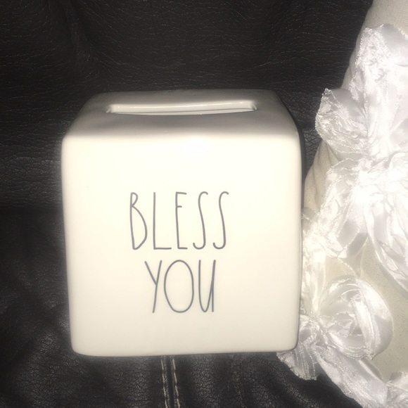 Rae Dunn Other - Rae Dunn BLESS YOU tissue box cover White LL Black